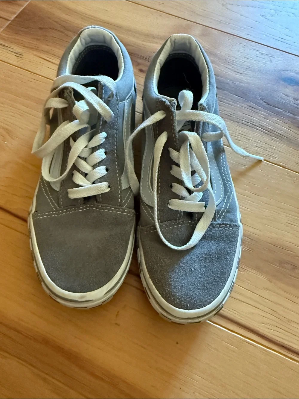 Vans Kids Gray Suede Lace-Up Sneakers